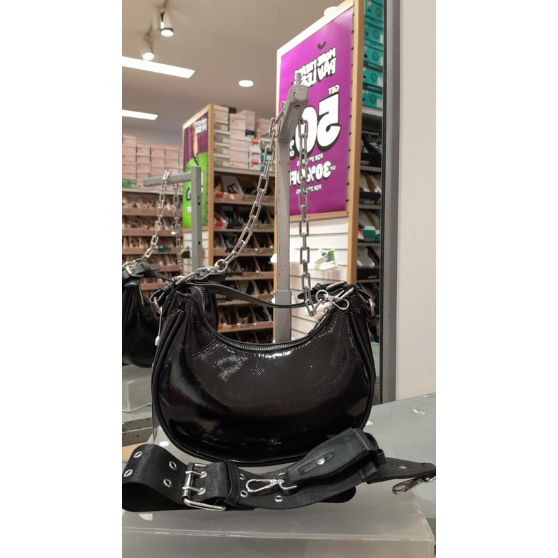 Payless Chrissie Accessories Phoebe Baguette Bag - Black