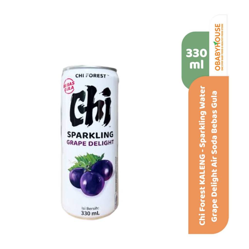 

Chi Forest Kaleng 330 ml - Sparkling Water Grape Delight Air Soda Bebas Gula