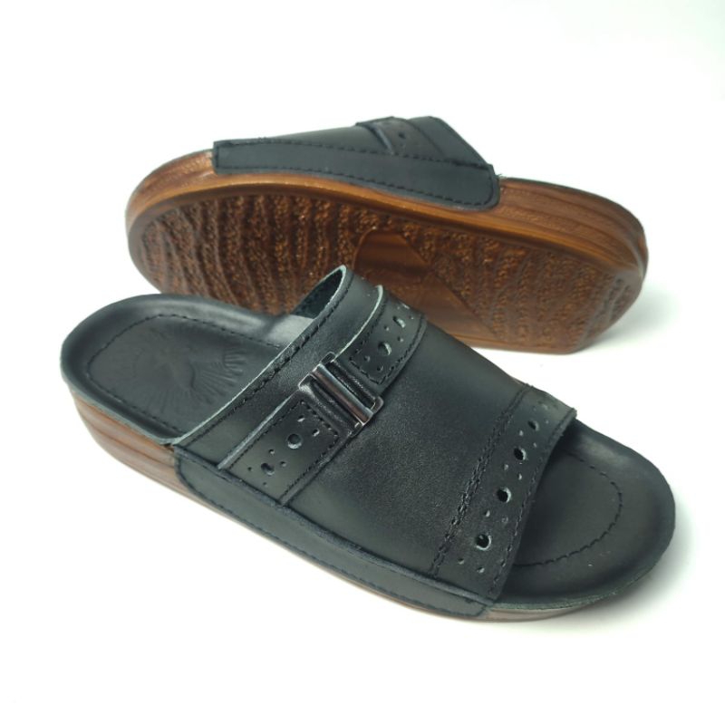 Sandal Selop Pria Kulit Asli  Indian Original Slide DRS04