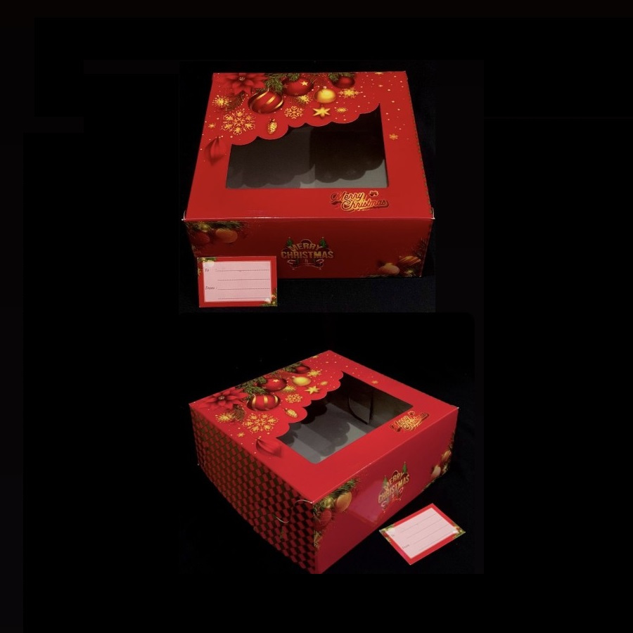 

(5 pcs) Dus Mika Kue Natal Kardus Hampers Christmas Dus Parcel Natal 22x22x9cm