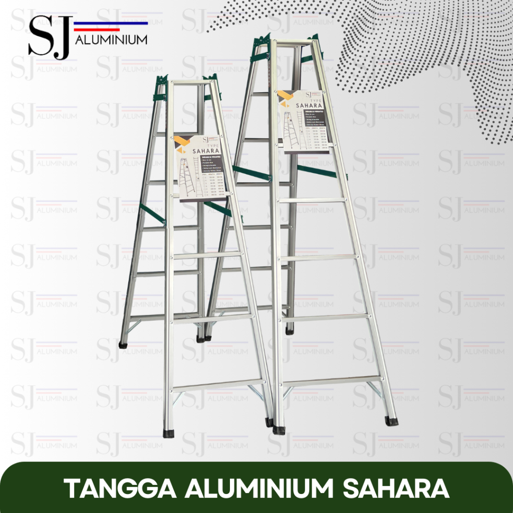 Tangga Aluminium SAHARA - Tangga Lipat Aluminium / Tangga Multifungsi JUMBO - HIJAU
