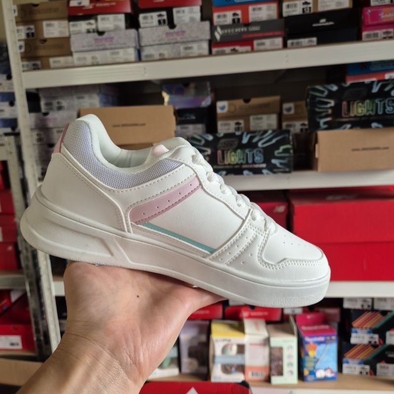 Airwalk Sepatu Sneakers Boston White Pink Original| Women Sneakers Shoes Airwalk Putih/Pink Original