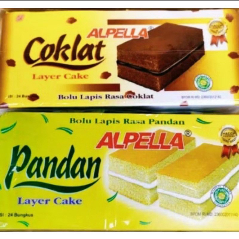 

ALPELLA LAYER CAKE / BOLU LAPIS RASA COKLAT DAN PANDAN ISI 24 PCS