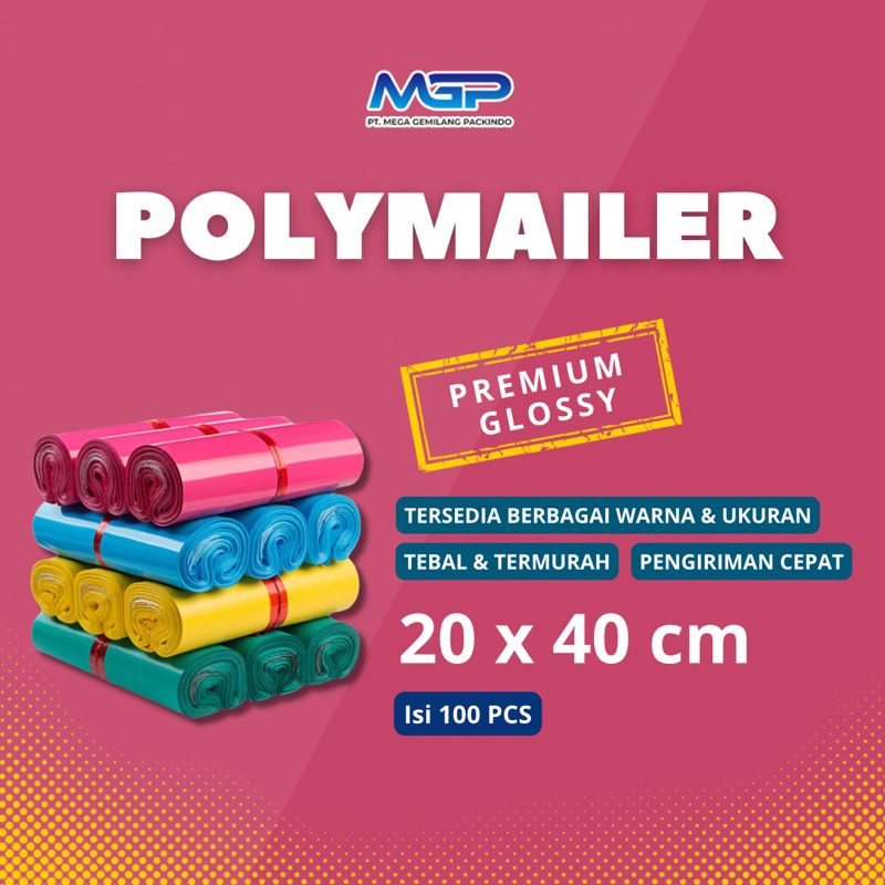 

Packaging Polymailer Premium Glossy, 20 x 40 cm , Tebal & Termurah | Plastik Packing | Plastik Online Shop