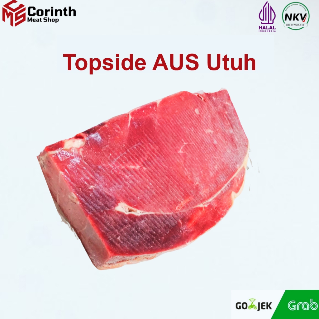 

TOPSIDE PAHA BELAKANG SAPI UTUH DAGING 100% HALAL YAKINIKU IMPORT AUS / / LESS FAT// PREMIUM-HALAL