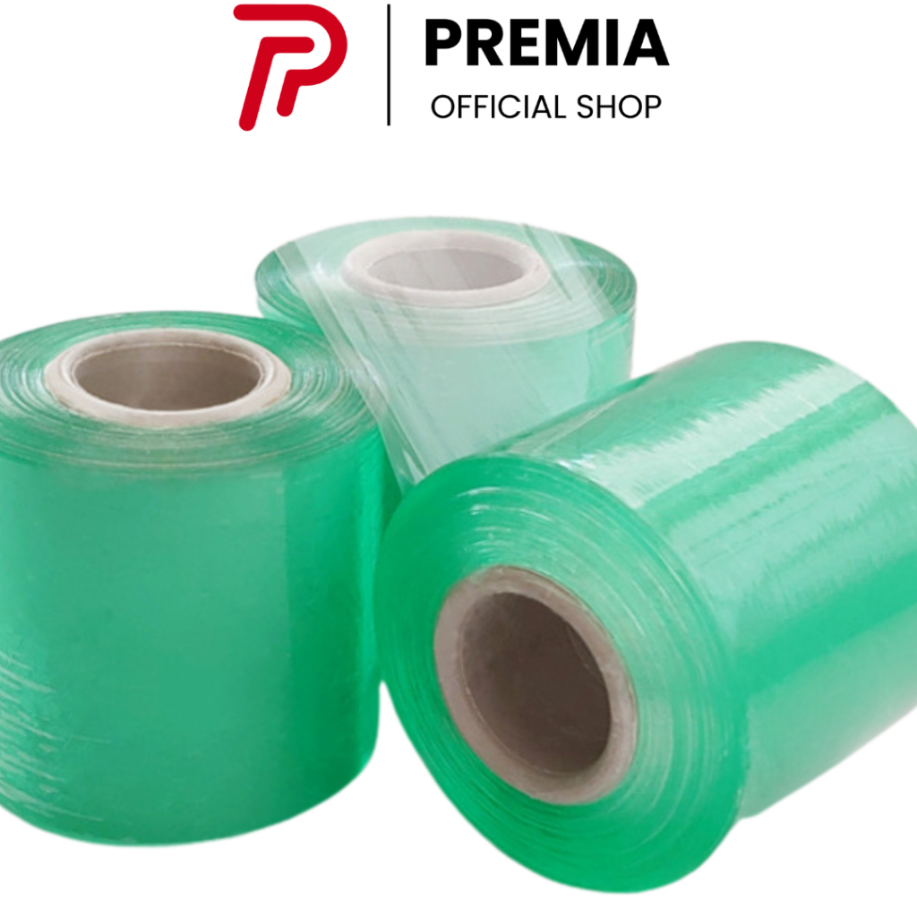 Plastik Stretch PVC Film Transparan Bening PL05 Roll Wrapping Berperekat Pembungkus Cangkok Pohon Bu