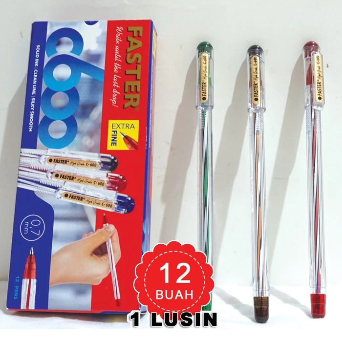 

Pen / Pulpen Faster C600 (1pack isi 12pcs)