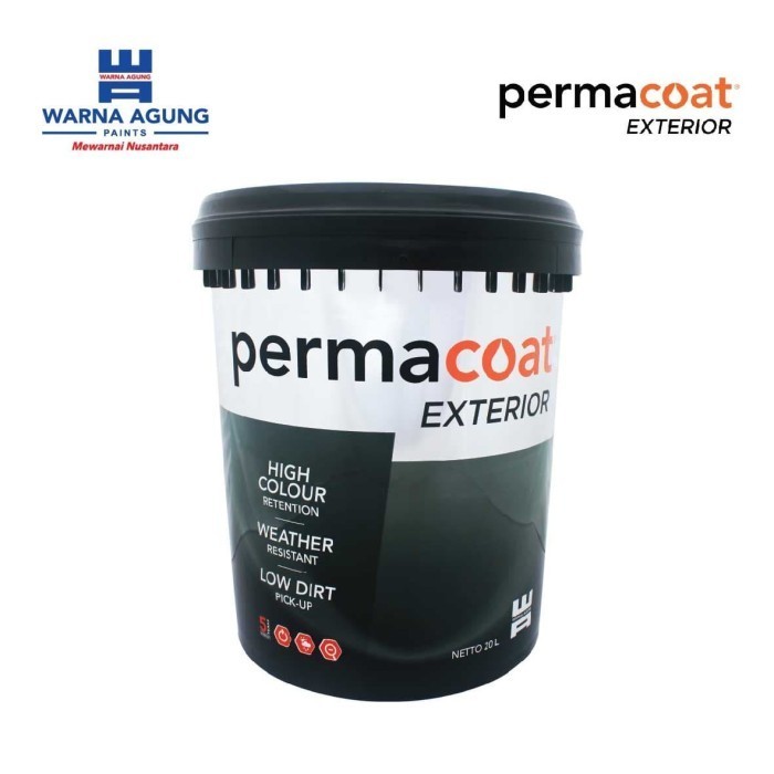 Cat Tembok dinding Luar Exterior Warna Putih Permacoat Eksterior Kualitas premium