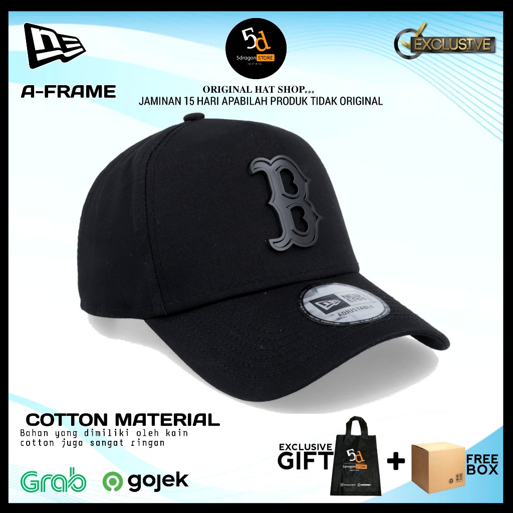 TOPI NEW ERA ORIGINAL AFRAME BOSTON RED SOX BLACK METAL