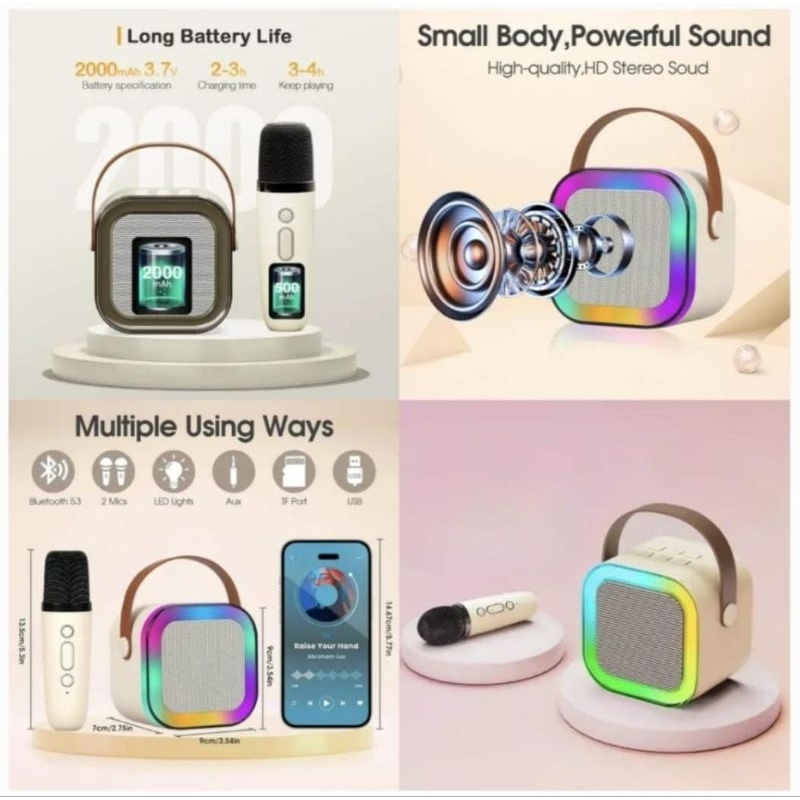 speaker bluetooth portable mic 1 atau mic 2