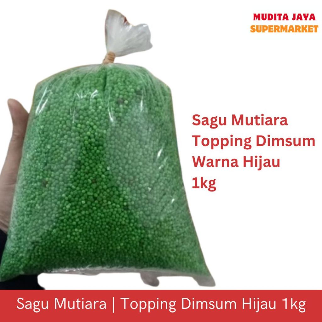 

Sagu Mutiara/Topping Hijau 1kg Medan