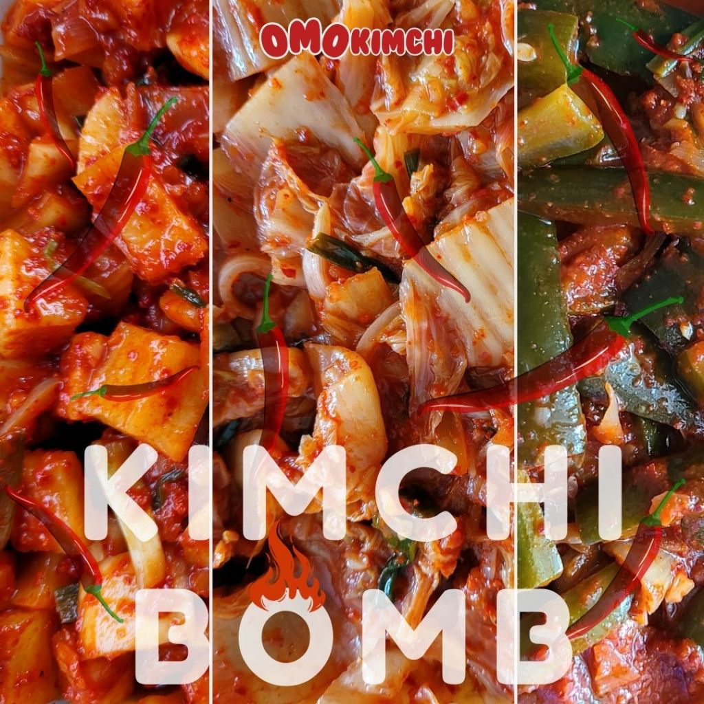 

1kg Kimchi BOMB sawi lobak timun jepang spicy korean food omo kimchi medan