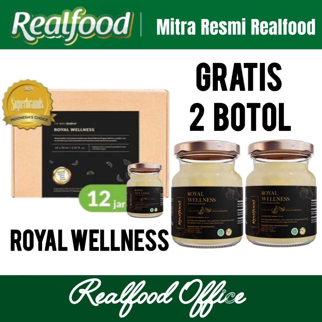 

Realfood Royal Wellness 12 Jar Free 2 Jar ( Minuman Sarang Burung Walet ) RO