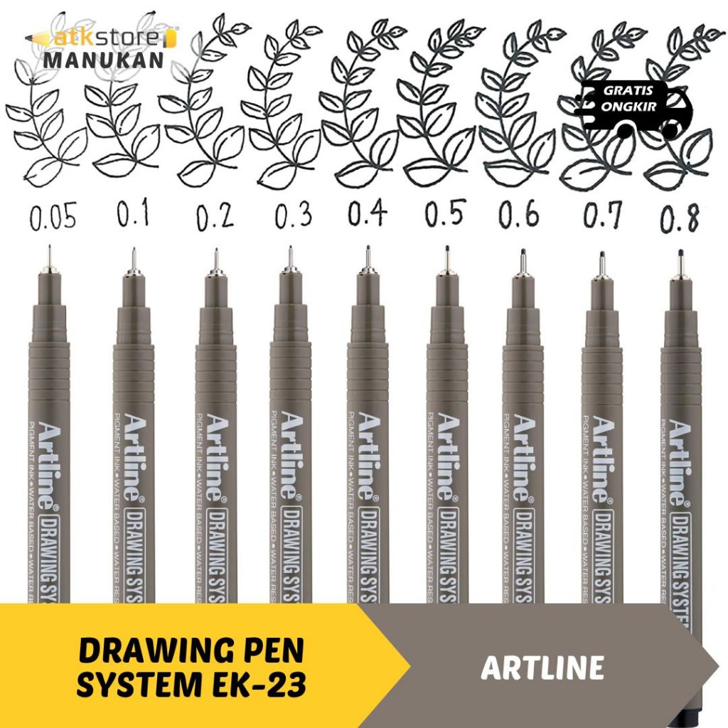 

ARTLINE DRAWING PEN SYSTEM EK MERAH BIRU HIJAU