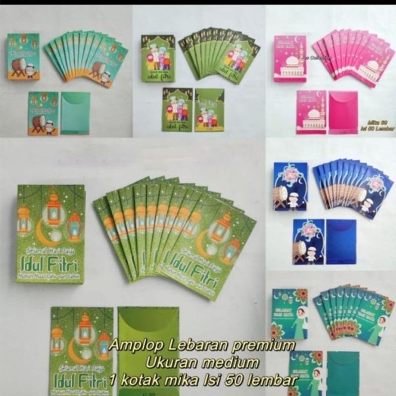 

AMPLOP LEBARAN IDUL FITRI - HARI RAYA MIKA ISI 50 LEMBAR READY STOCK