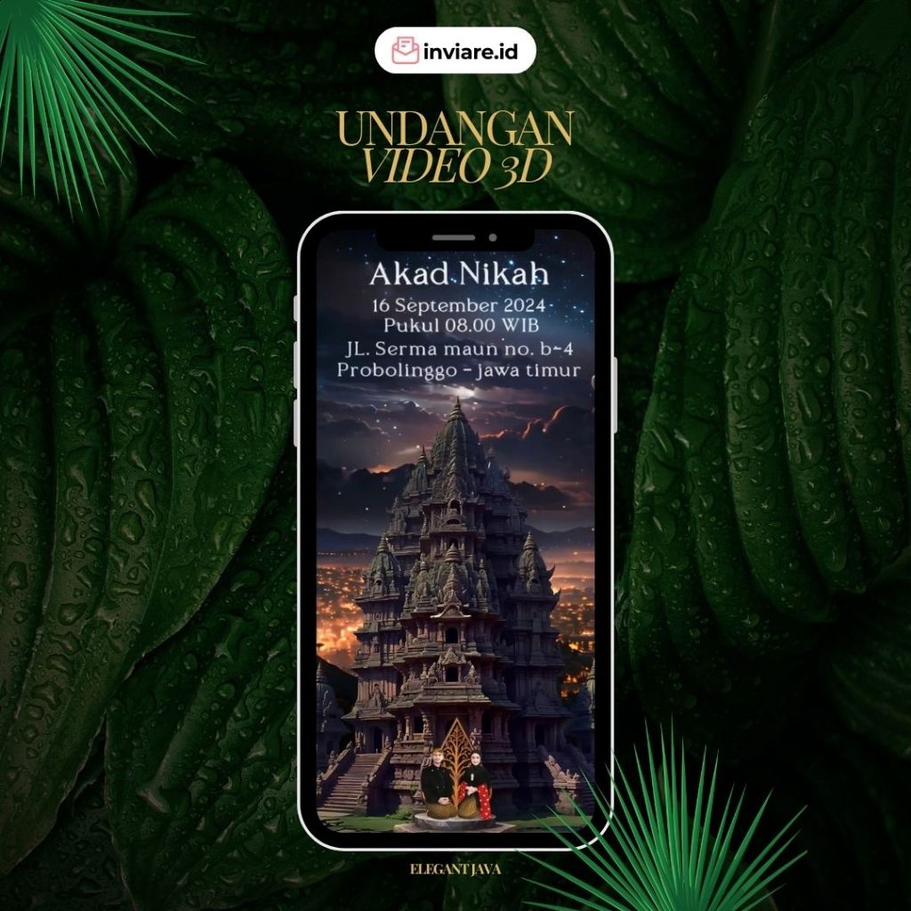 UNDANGAN PERNIKAHAN VIDEO 3D - ELEGANT JAVA