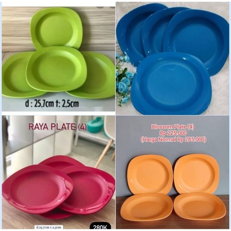 NEW Aneka Piring Tupperware jadul / Tupperware Plate / Blossom Plate / Moorlife Plate