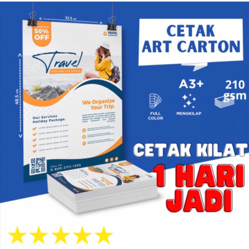

Print A3+ | Cetak A3+ MURAH | Art Paper | 1 Sisi / 2 Sisi