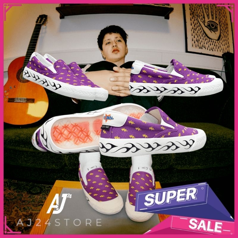 Sepatu Compass BOY PABLO Slip On Purple size 37 ONLY 100Pairs Limited edition