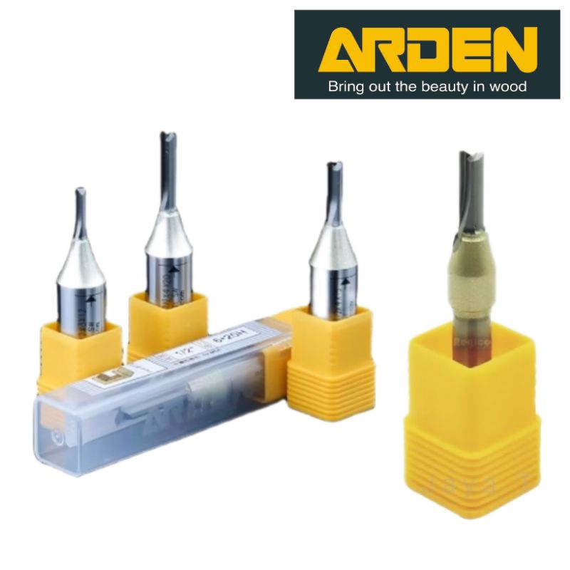 Mata Router Arden Straight Bits FULL TCT as 1/4" ( size 2mm - 6mm ) / Arden Router Bits