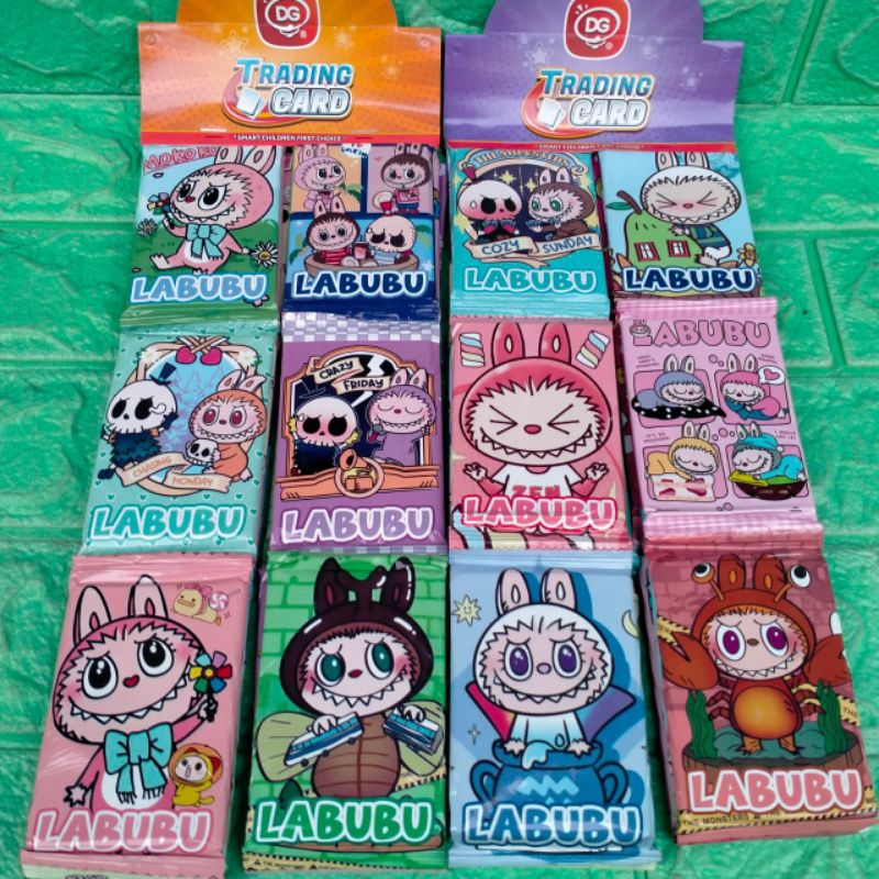Grosir 12 bungkus Mainan Kartu LABUBU JKT48 Sanrio Tung Sahur Boboiboy Trading Card Game