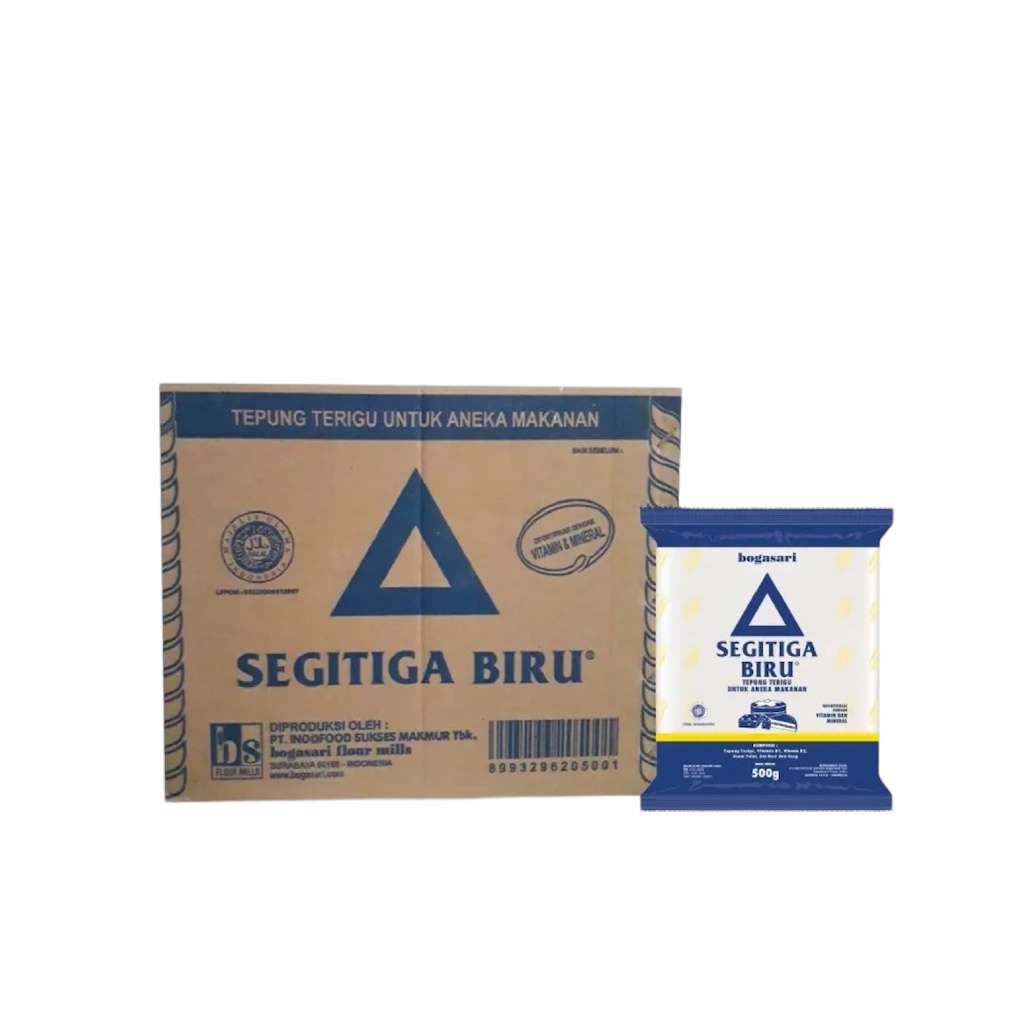 

Tepung Terigu Segitiga Biru 500 Gram ( 500 Gram x 20 pc )