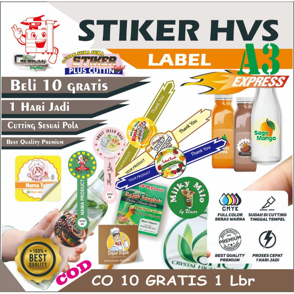 

STIKER CROMO HVS / STIKER Cromo HVS / LABEL cromo HVS / STIKER PRODUCT HVS / STIKER KIST & CUT LABEL / STIKER SUKA SUKA