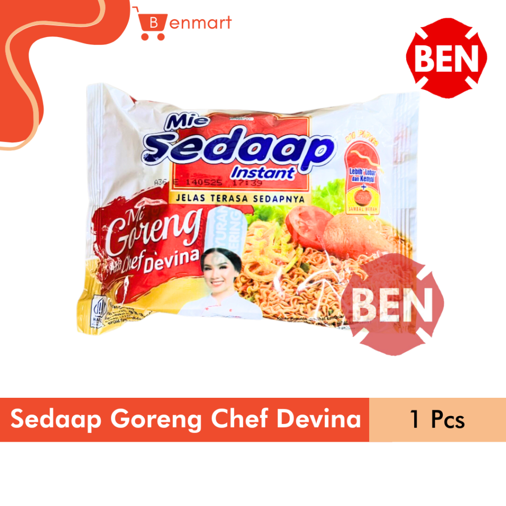 

Mie Sedaap Mi Goreng ala Chef Devina 1 Bungkus Pcs - Mi Instan Pipih + Sambal Merah Dus