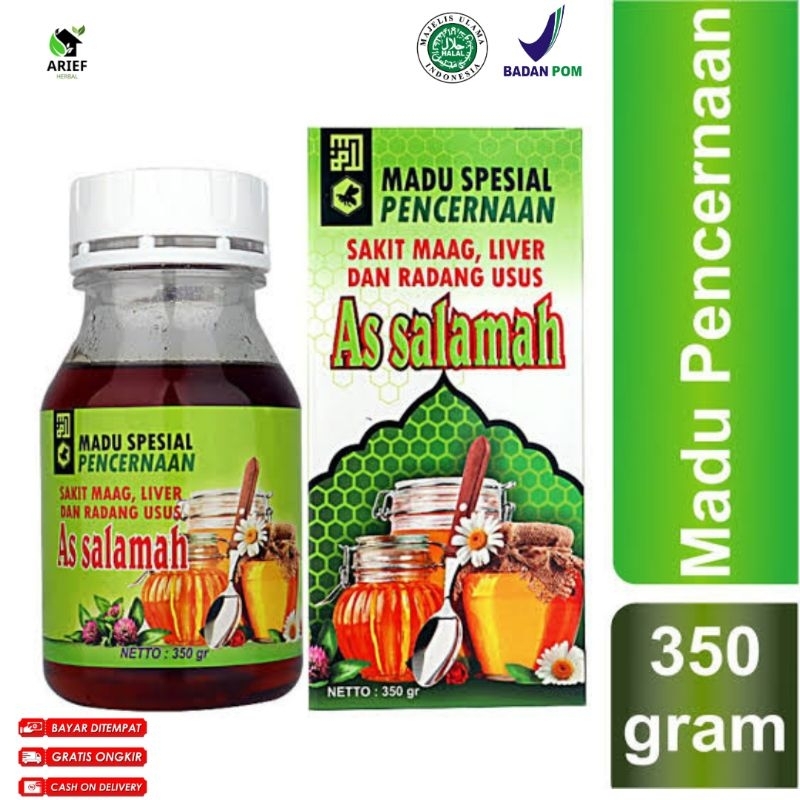 

Madu Spesialis Pencernaan As-Salamah SP 350gr Madu Maag-Asam lambung Gerd Dan Masalah Pencernaan