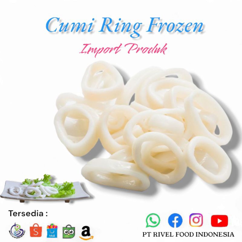 

Cumi Ring Import Frozen 1kg - Squid Ring Premium