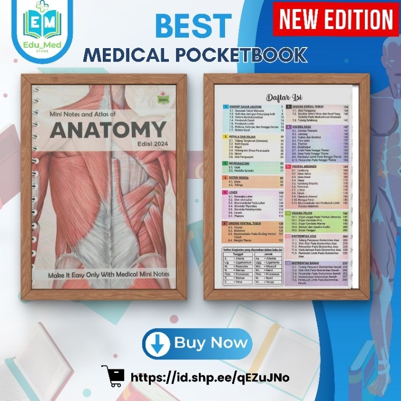 PROMO - Buku Saku Anatomy Edisi 2024 - Buku Saku Kedokteran Anatomi - TERBARU