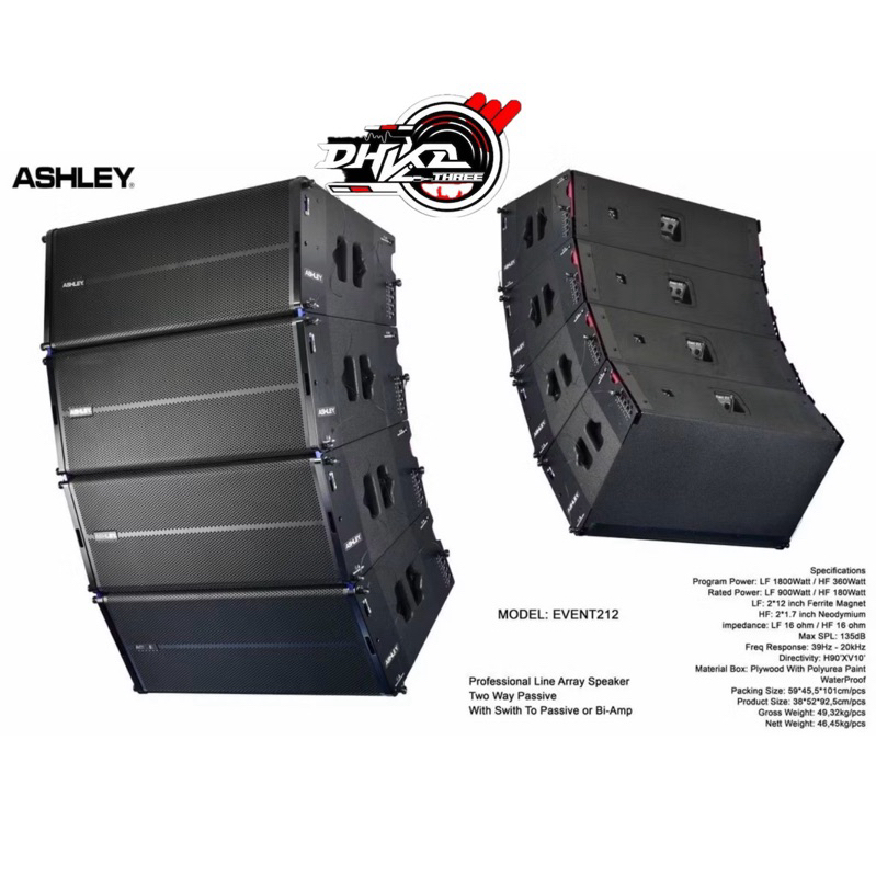 SPEAKER LINE ARRAY ASHLEY EVENT212 ORIGINAL 16Ohm / SPEAKER ASHLEY LINE ARRAY EVENT 212 16 OHM / Spe