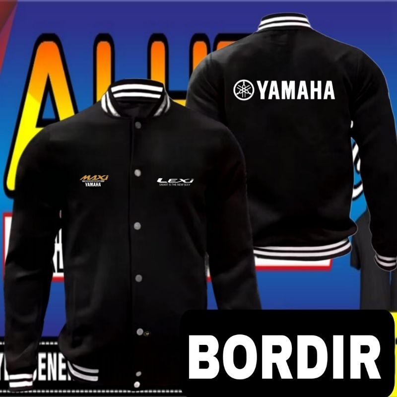 Jaket bordir Yamaha Lexi jaket Yamaha Lexi jaket baseball Yamaha Lexi jaket varsity Yamaha Lexi jake