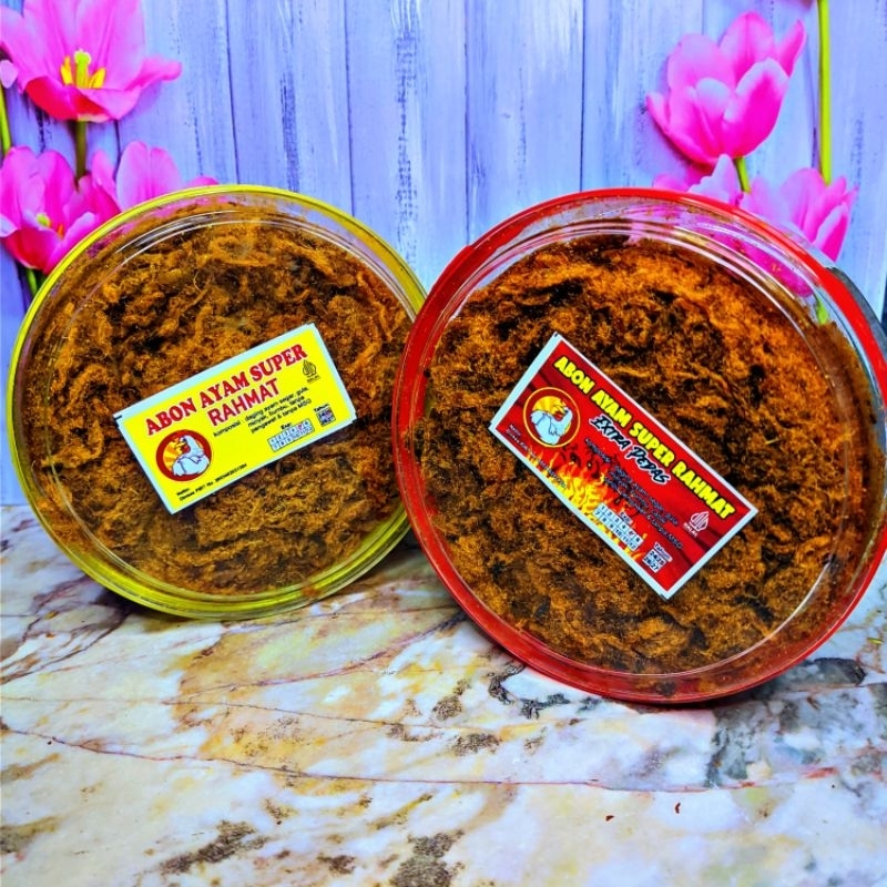 

Abon ayam kualitas super enak empuk 150gr toples original & pedas