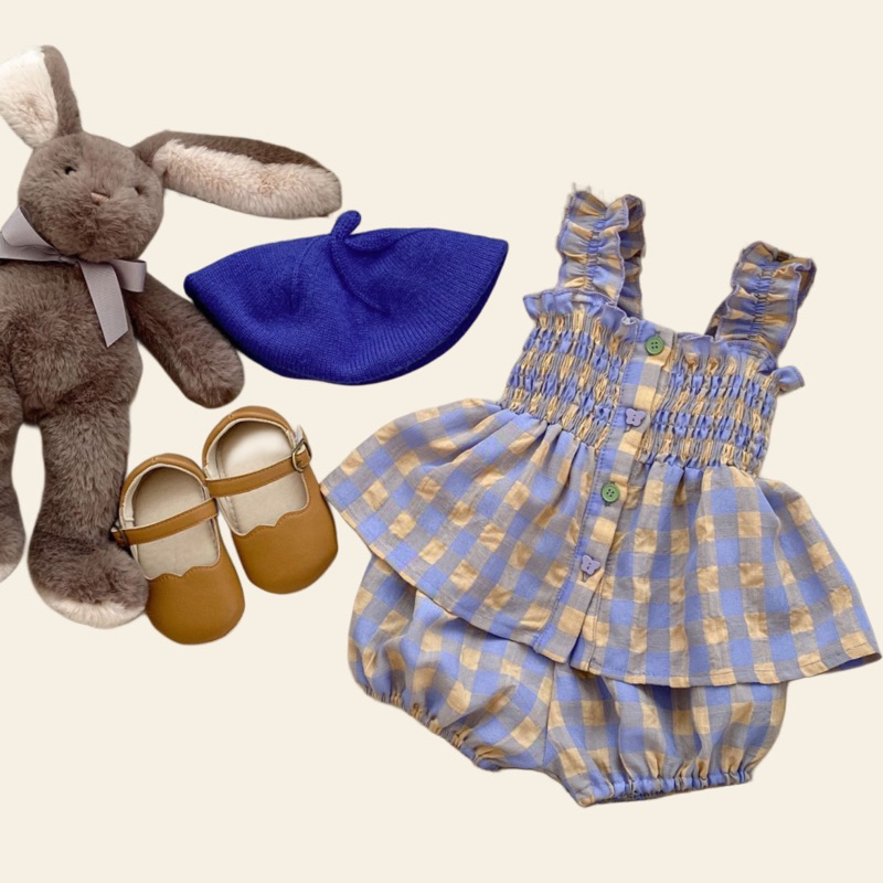 Onnieoppa | JU - CY Baby Summer smock set | 3 Month - 4Y