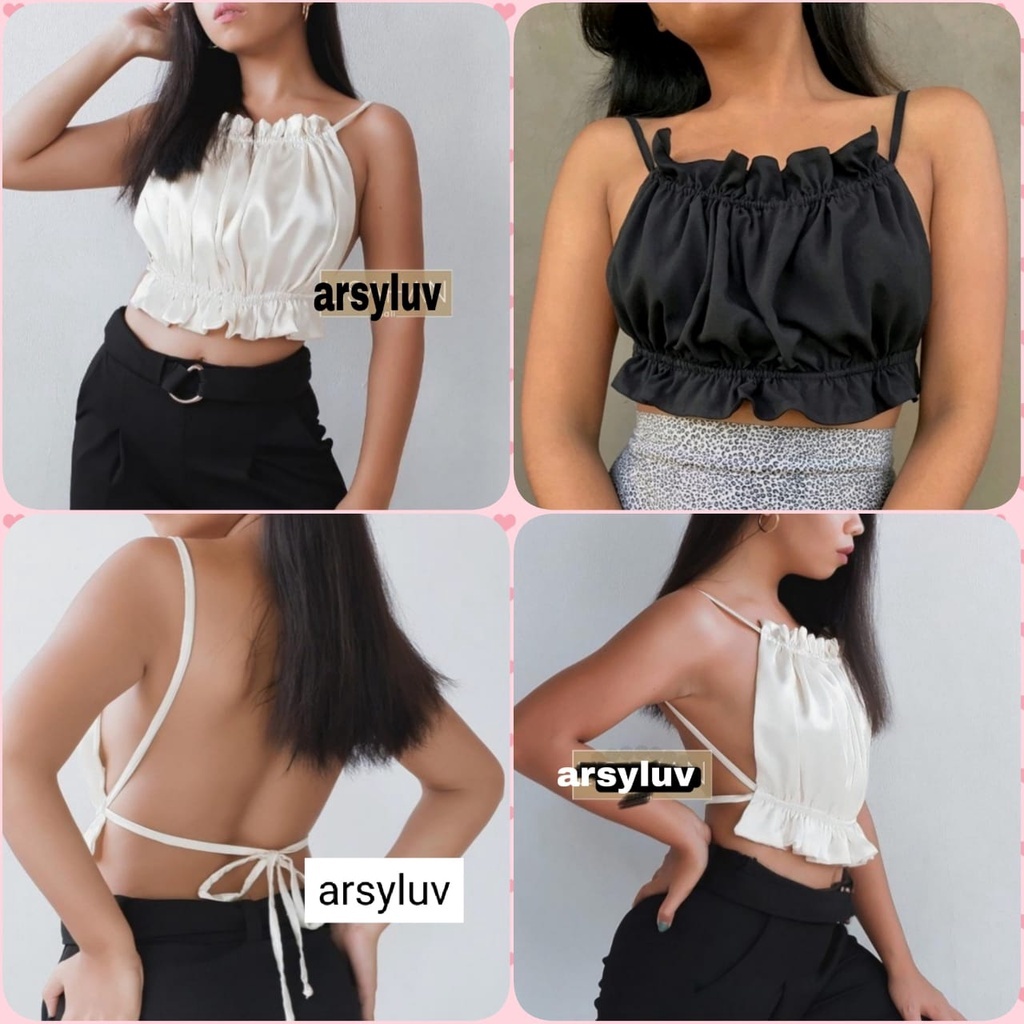 BACKLESS TOP | BELLUCIA TOP I  Top Sexy Backless Napkin Trend Crop Top