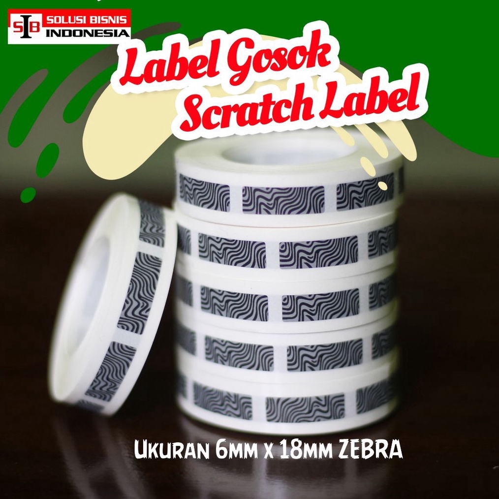 

KODE V47A Label Gosok Scratch Penutup Voucher uk 6x18 ZEBRA