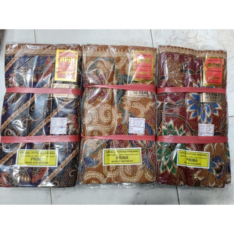 Kain batik panjang Apin cap cent