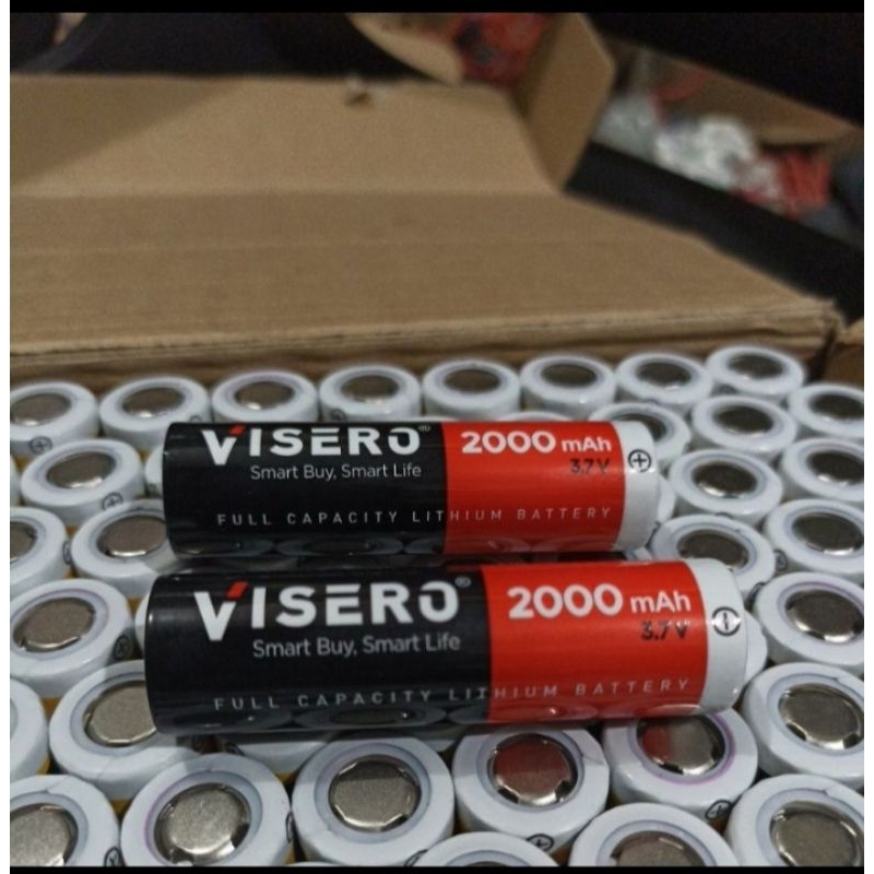Baterai Lithium 3,7V 18650 2000mah VISERO