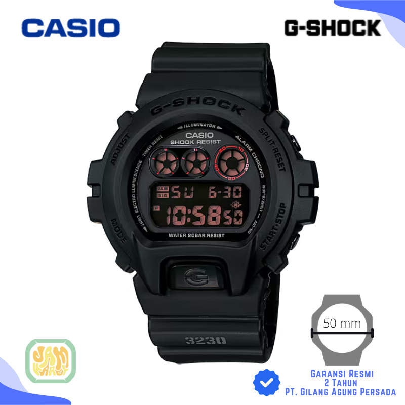 JAM TANGAN PRIA CASIO G-SHOCK DW-6900MS-1 ORIGINAL - GSHOCK DW6900MS HITAM