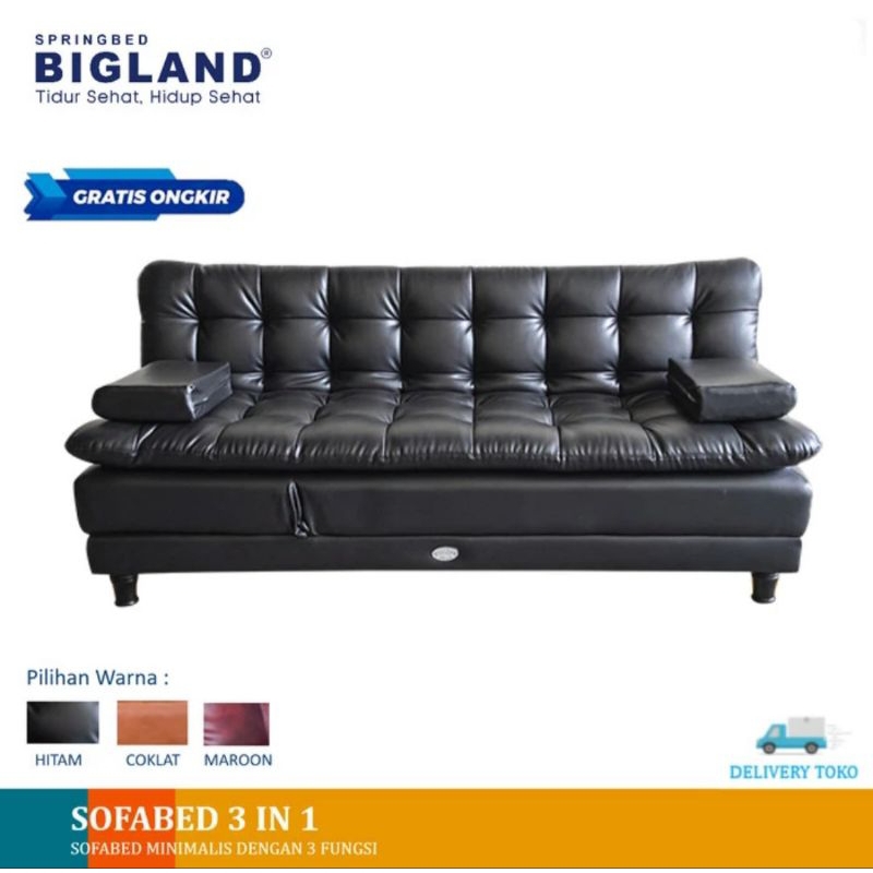 Sofa Bed Bigland 3in1 Oscar Sintetis / Sofabed Bigland / Sofa Bigland / Sofa Santai