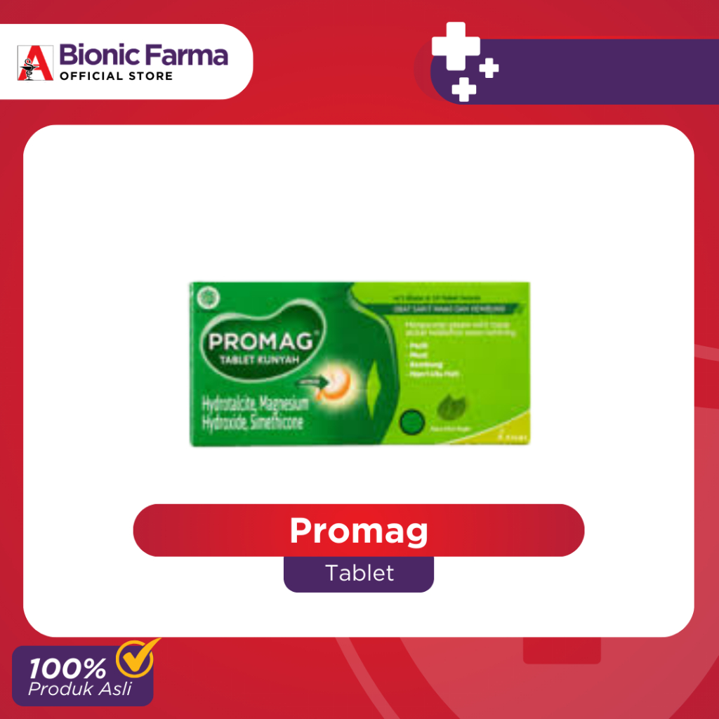 Promag 1 Strip@10 Tablet - Obat Asam Lambung & Gerd