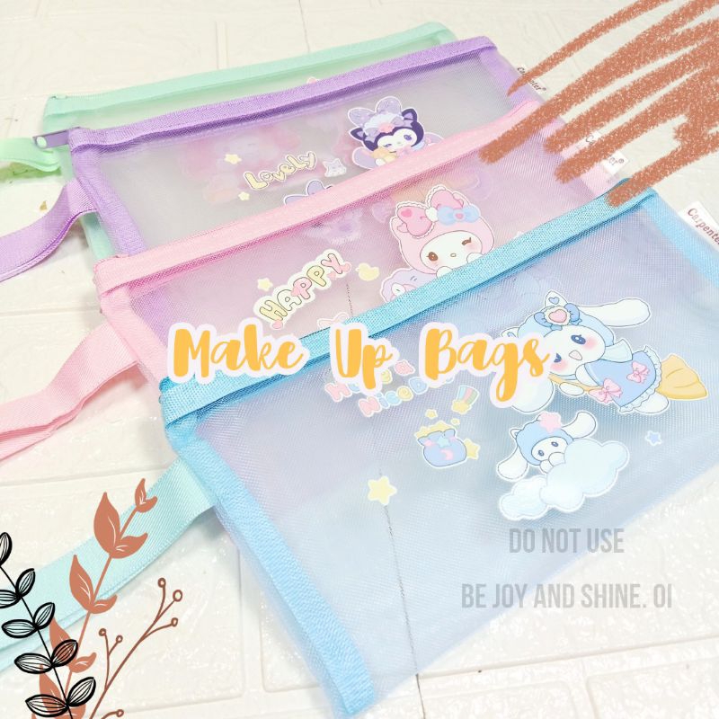 

Tempat Pensil Lucu || Tempat Pensil Karakter Macaron Hello Kitty Kuromi || Tepak Pensil Sekolah || Tempat Make up PVC doff Transparan