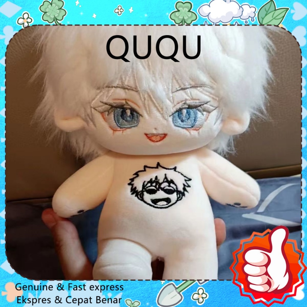 QUQU 20cm Jujutsu Kaisen Gojou Gojo Satoru Attribute Cotton Doll baju boneka 20cm Dress up doll