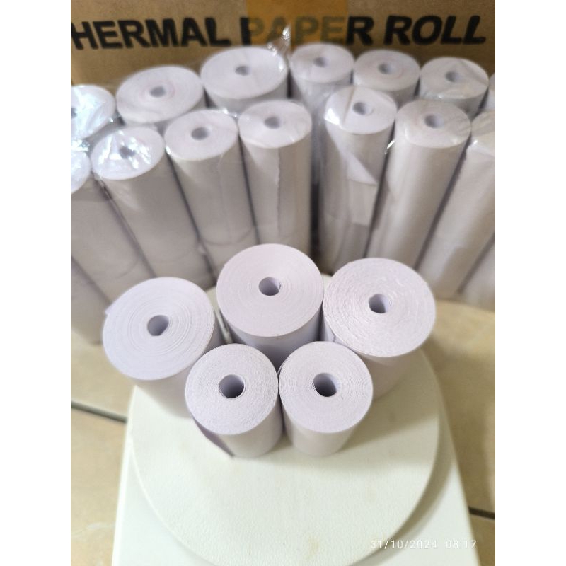 

Kertas Thermal 58x50mm/58x38mm/58x30mm tanpa core isi lebih banyak/ Kertas struk kasir/ PPOB Paper roll