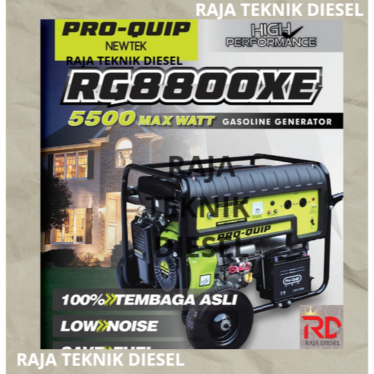 Proquip Genset Generator Bensin 5500 5000 W Watt Elektrik Starter RG 8800 XE RG8800XE ORIGINAL TERBA