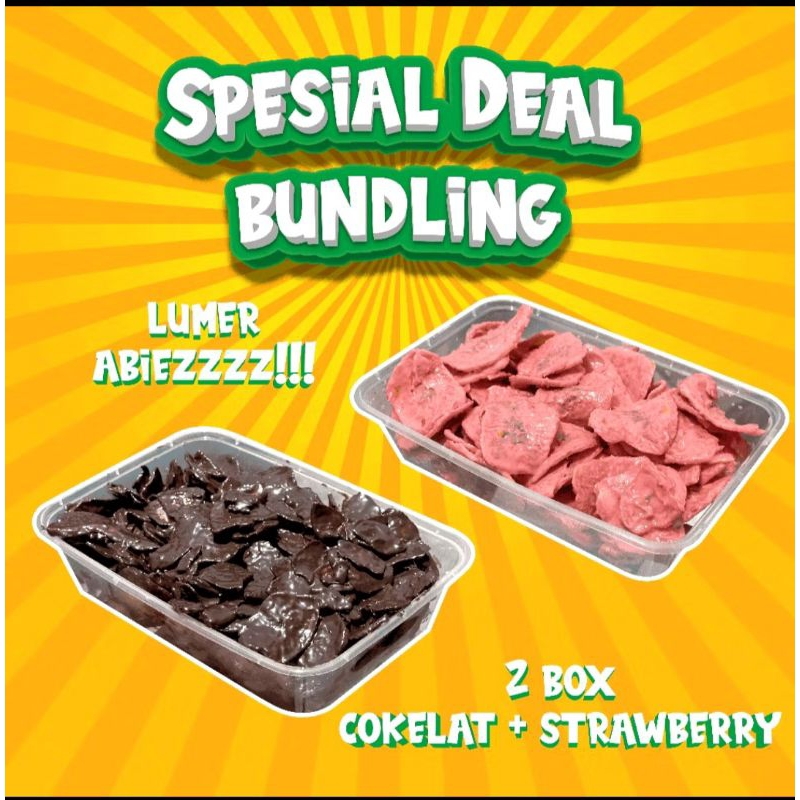 

PAKET BUNDLING PISANG LUMER COKELAT+STRAWBERRY 2BOX 400GRAM