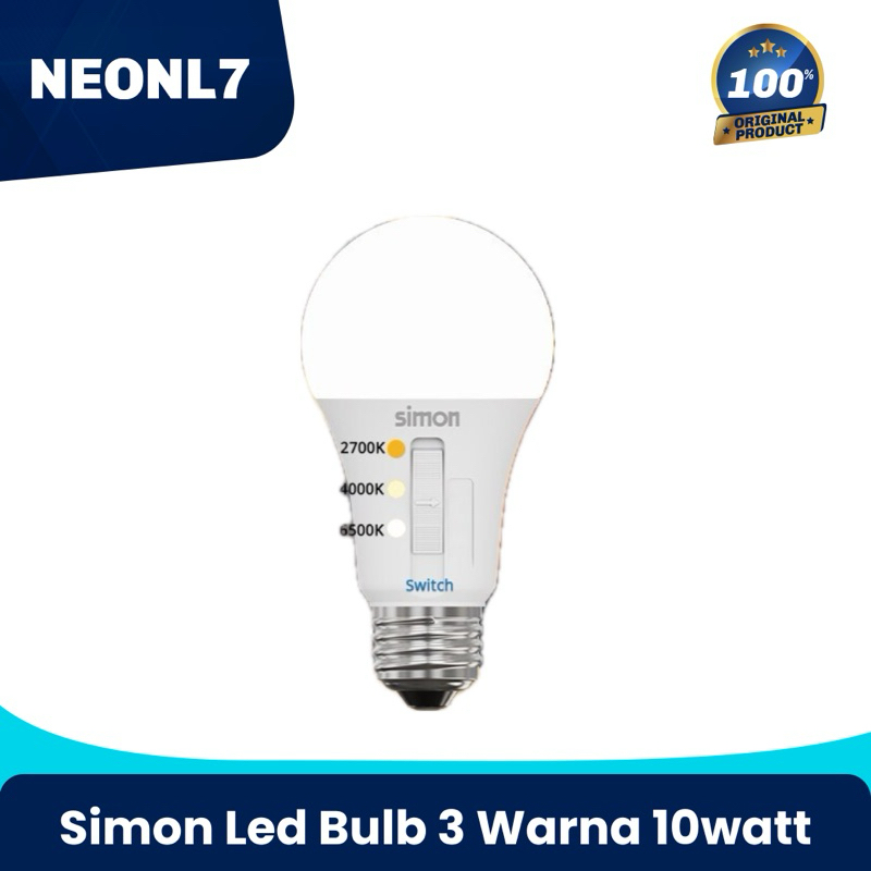 SIMON BULB LED LAMPU 3 WARNA 10 WATT