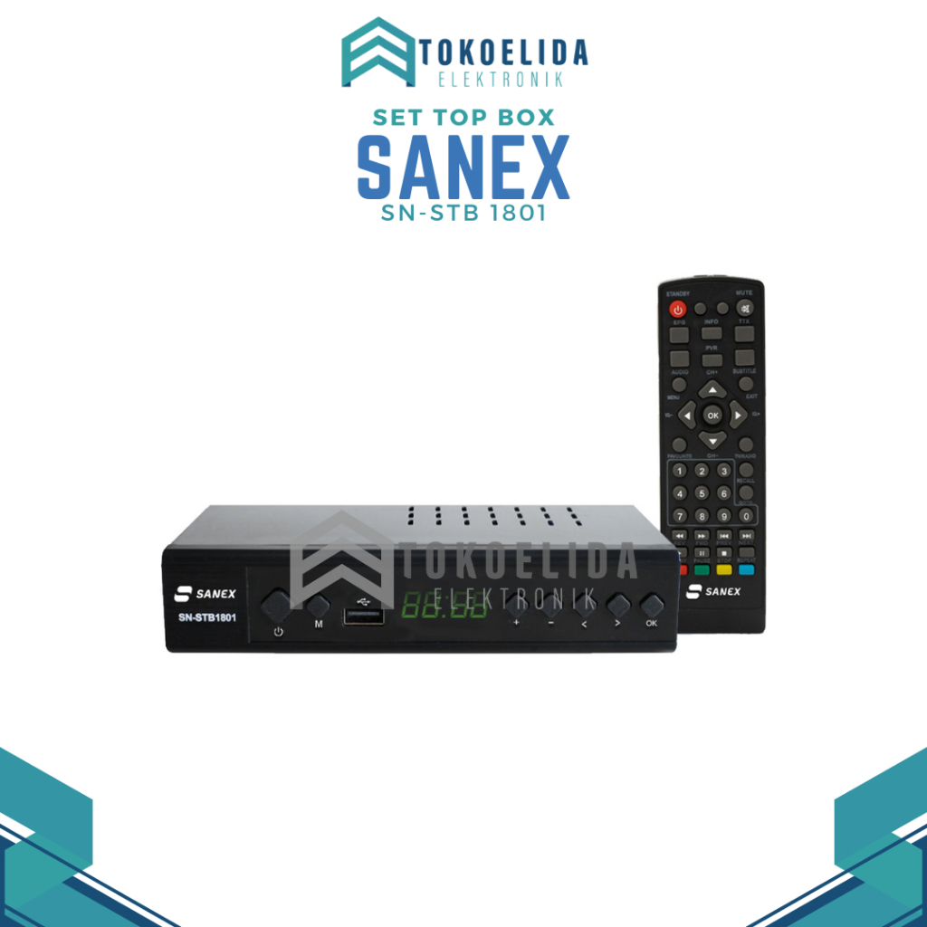 Sanex set top Box Sanex SN-STB1801 - Penerima siaran tv digital - STB DVB-T2