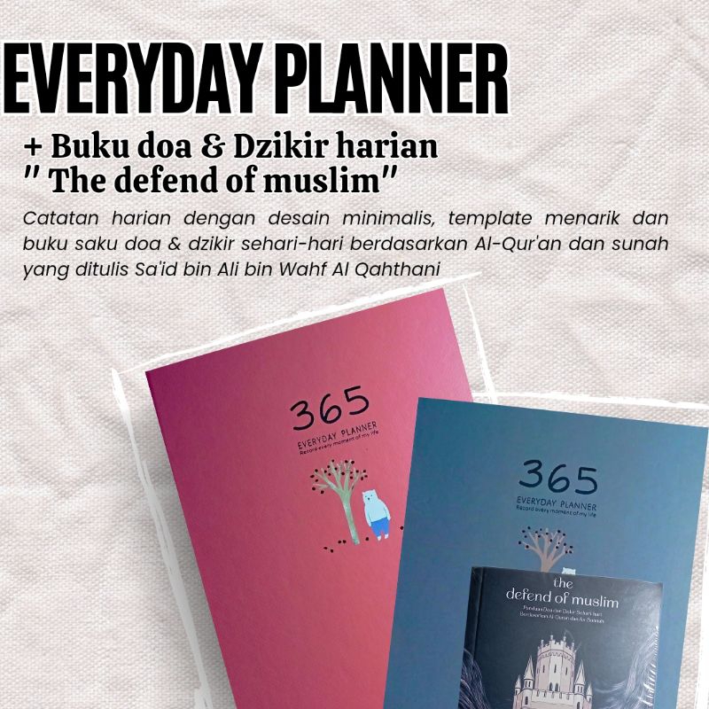 

[PAKET] EVERYDAY PLANNER + BUKU DOA DAN DZIKIR HARIAN THE DEFEND OF MUSLIM / Paket Planner Hardcover dan buku